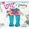 Brush Dance; Love the Journey | 2027 13.75 x 24 Inch (Hanging) Monthly Deluxe Wall Calendar | Featuring the Artwork of Jo Moulton | Linen Envelope | Foil Stamped Cover; Category:Wall Calendars; Image:2